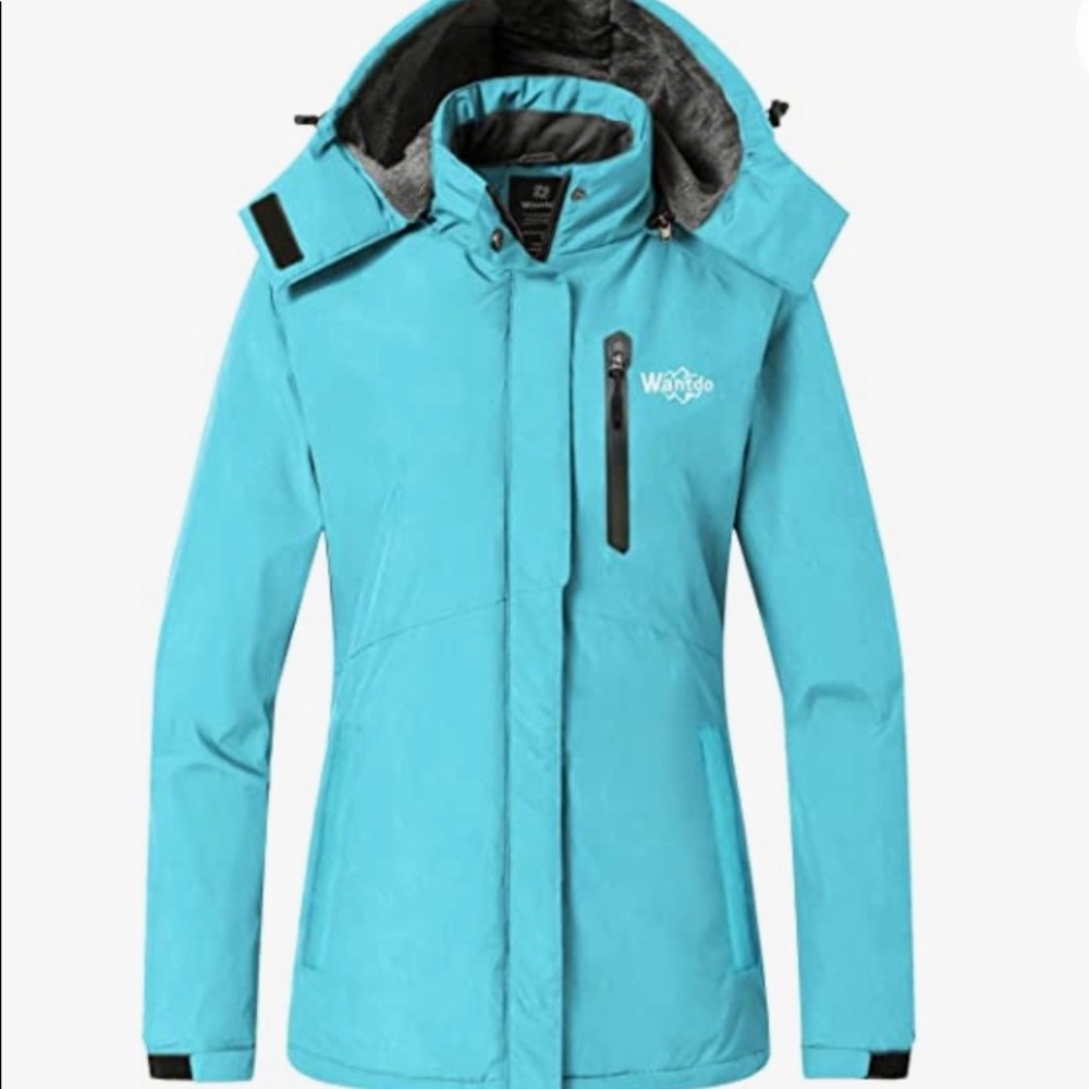 Wantdo Women's Waterproof Ski Jacket Fleece Winter Windproof Snow/Rain Coat
